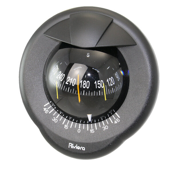 RIVIERA Kompass Polare BP1 Schottmontage 12V 80mm 5° schwarz, Rose schwarz