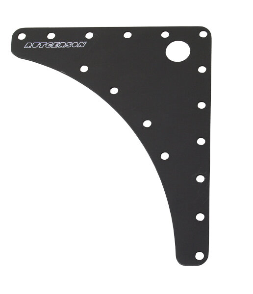 RUTGERSON Kopfbrett Racing Alu 134x165x1,5mm schwarz