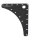 RUTGERSON Kopfbrett Racing Alu 134x165x1,5mm schwarz