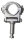Ruderdolle mit Gelenk Alu für Riemen max.45mm, Pin 17x49mm
